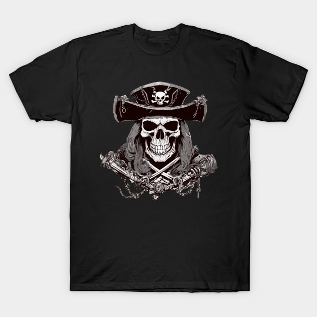 Skull And Bones The Dead Pirate Captain T-Shirt by artdesignmerch